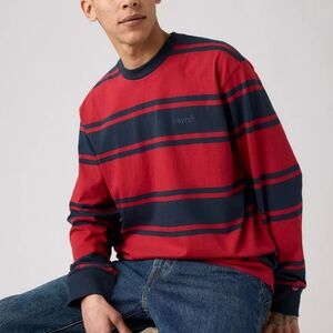 Long Sleeve Cotton T Shirt From Levi's Red Tab| Medium| Forest Green Teal